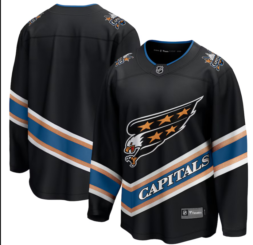 Men Washington Capitals Fanatics Black Alternate 50th Anniversary Breakaway NHL Jersey->washington capitals->NHL Jersey
